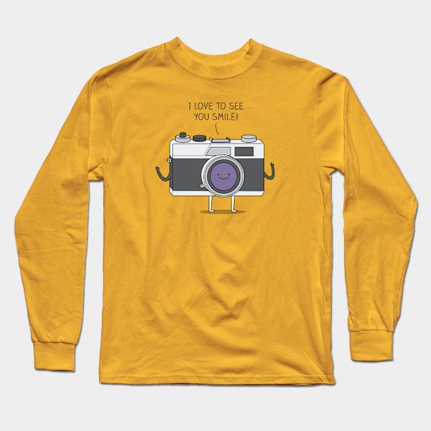 Smile Long Sleeve T-Shirt by milkyprint